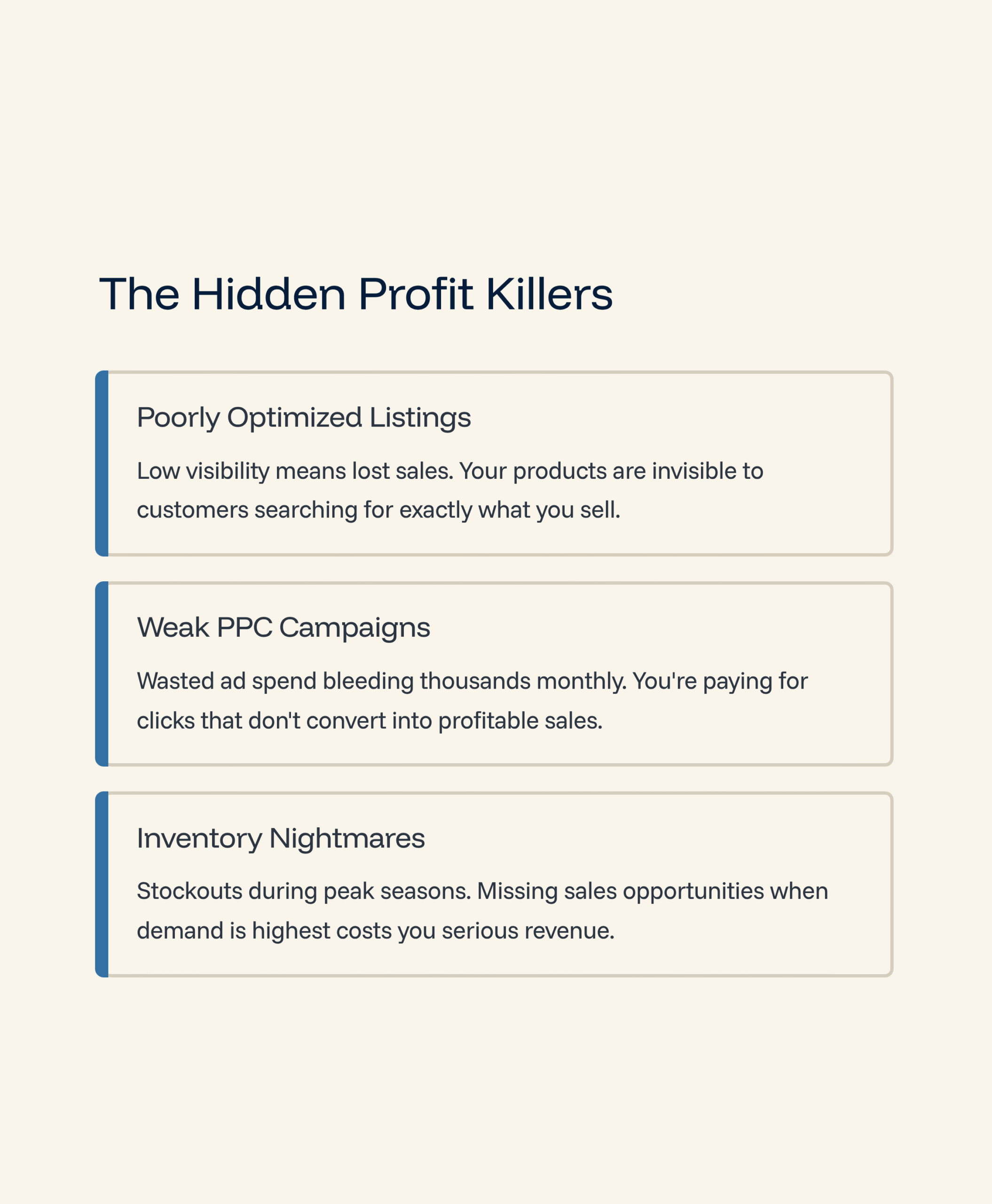 The hidden profit killers in Amazon accounts